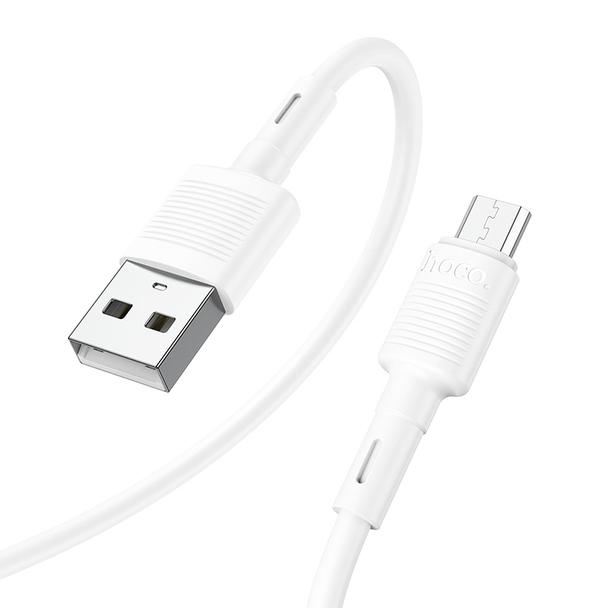 Kabel USB A do Micro USB Hoco 2,4A 1 m X83 biały