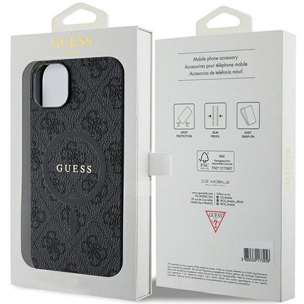 GUESS futerał do IPHONE 14 kompatybilny z MagSafe GUHMP14SG4GFRK (4G Ring classic logo) czarny