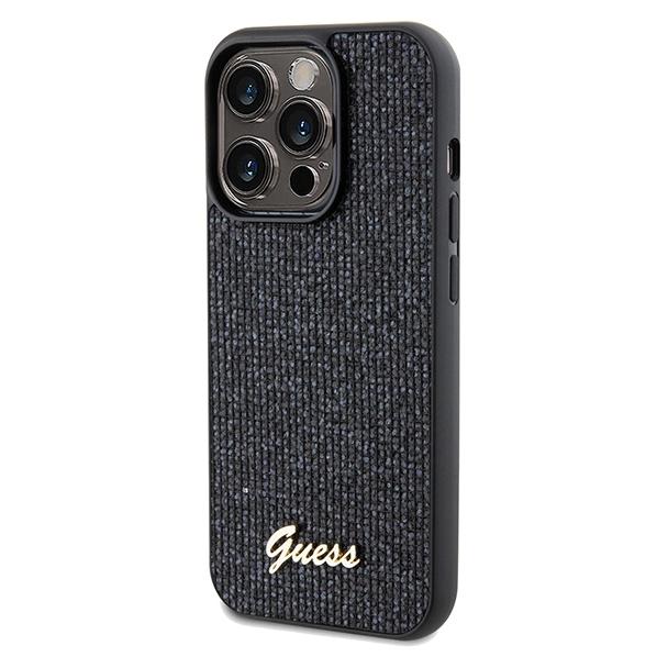 GUESS futerał do IPHONE 14 Pro GUHCP14LPMSDGSK (Disco Metal Script) czarny