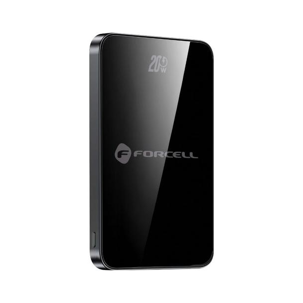 Powerbank zgodny z MagSafe Forcell F-Energy SuperSlim F5K8 QC4.0 PD3.0 15W 5000 mAh czarny 0INT
