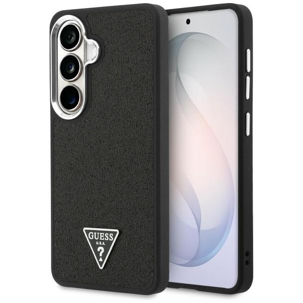 GUESS futerał do SAMSUNG S26 GUHMS26SPFGTSCMK (Fixed Glitter Triangle MagSafe) czarny