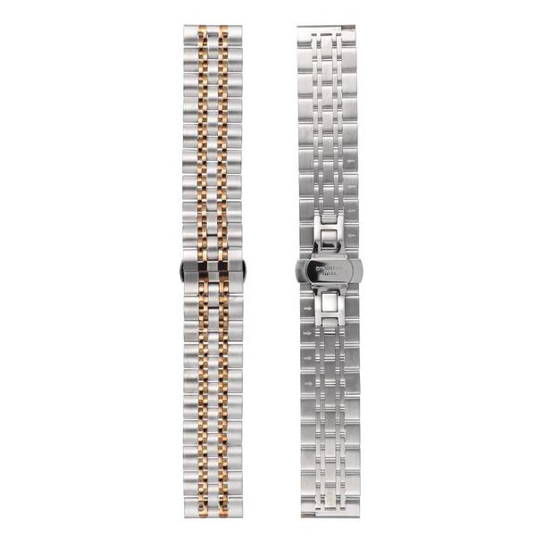 Pasek do zegarka 22 mm Titmo Strap S4 stalowa bransoleta srebrno-różowy