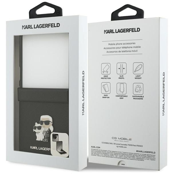 KARL LAGERFELD futerał do SAMSUNG Z FLIP7 KLHCZF7SAPKCNPK (Saffiano KC PIN) czarny