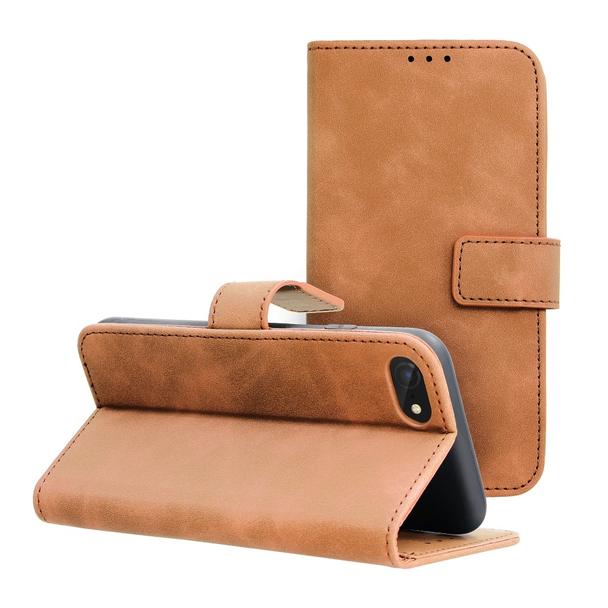 Etui z klapką na iPhone 7 / 8 / SE 2020 / SE 2022 Tender Book brązowe