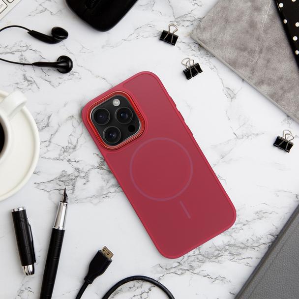 Futerał do iPhone 17 AIR Frame Mag Cover zgodny z MagSafe magenta