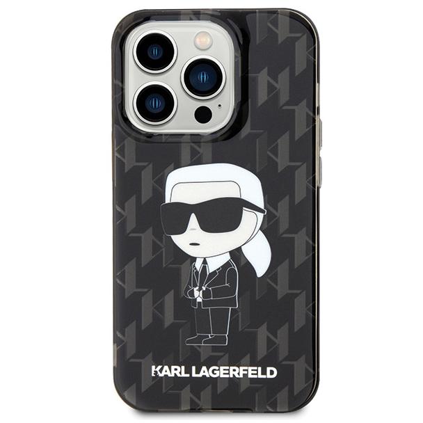 KARL LAGERFELD futerał do IPHONE 15 Pro KLHCP15LHNKMKLK (Ikonik Monogram) czarny