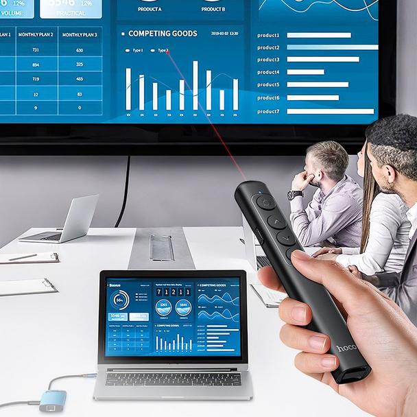 Wskaźnik laserowy bezprzewodowy Hoco bluetooth GM200 czarny