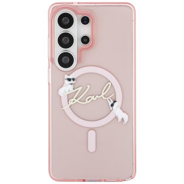 KARL LAGERFELD futerał do SAMSUNG S26 Ultra KLHMS26L5HKSCAP (Magnetic IML KC Script) różowy