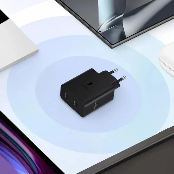 SAMSUNG oryginalna ładowarka sieciowa Typ C + kabel Typ C do Typ C PD 3A 50W EP-T5020XBEGEU czarna blister