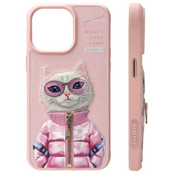 NIMMY futerał COOL&CUTE 2.0 Cat do IPHONE 15 Pro Max różowy