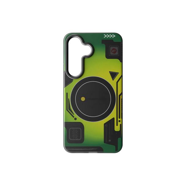 Etui na Samsung S25 Forcell F-Protect Levels Dual Layer 4D technology zgodne z MagSafe Military Drop-Test cyber green