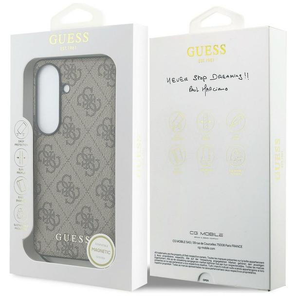 GUESS futerał do SAMSUNG S26 GUHMS26SGF4GBR (PU 4G Classic Logo with Charm) brązowy
