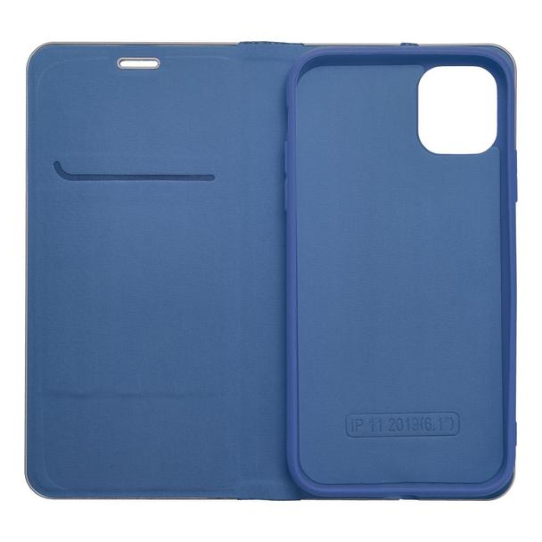Etui z klapką na iPhone 17 PRO Luna Book Carbon niebieskie