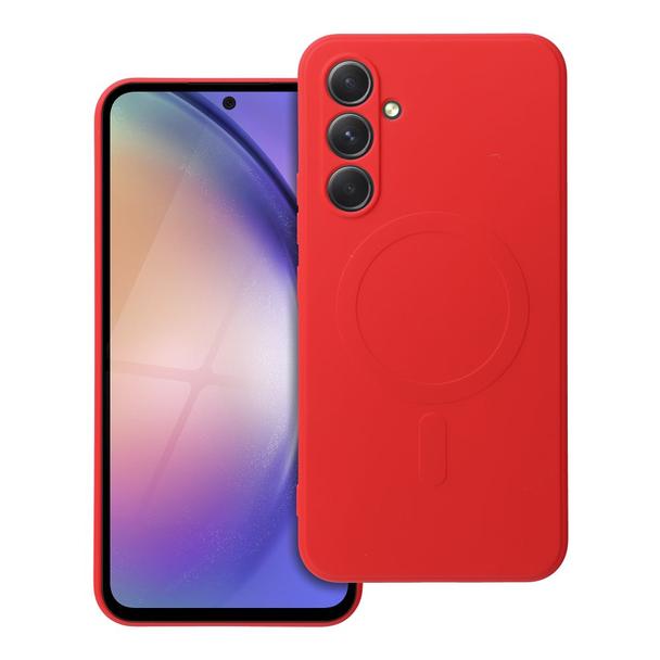Futerał do Samsung A54 Silicone Mag Cover zgodny z MagSafe czerwony