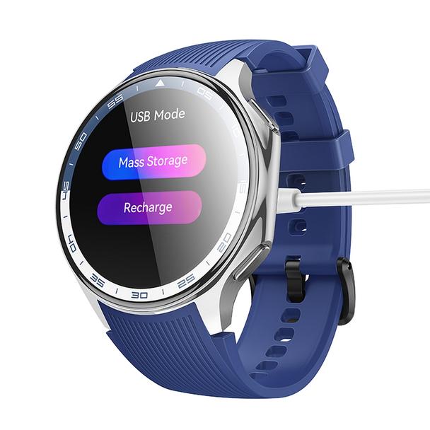 Smartwatch Hoco 1,43" AMOLED IP67 z funkcją rozmowy Y24 srebrny