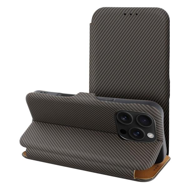 Etui z klapką na iPhone 14 PRO MAX Folio Side Magnet brązowe