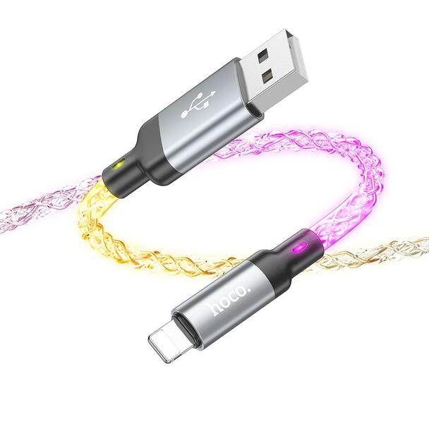 Kabel USB A do Lightning Hoco 2,4A 1 m U112 szary