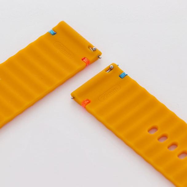 Pasek do zegarka 22 mm Titmo Strap S3 silicone żółty