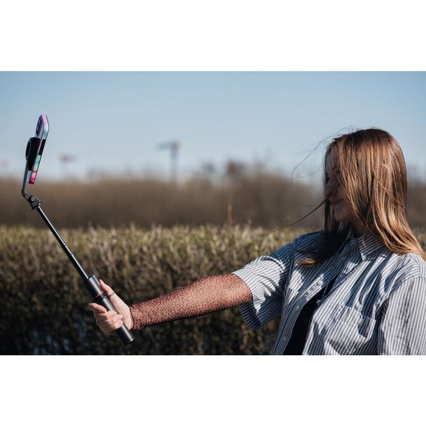 Selfie stick Forcell F-Grip MagSelfie S100M zgodny z MagSafe z pilotem bezprzewodowym czarny 0INT