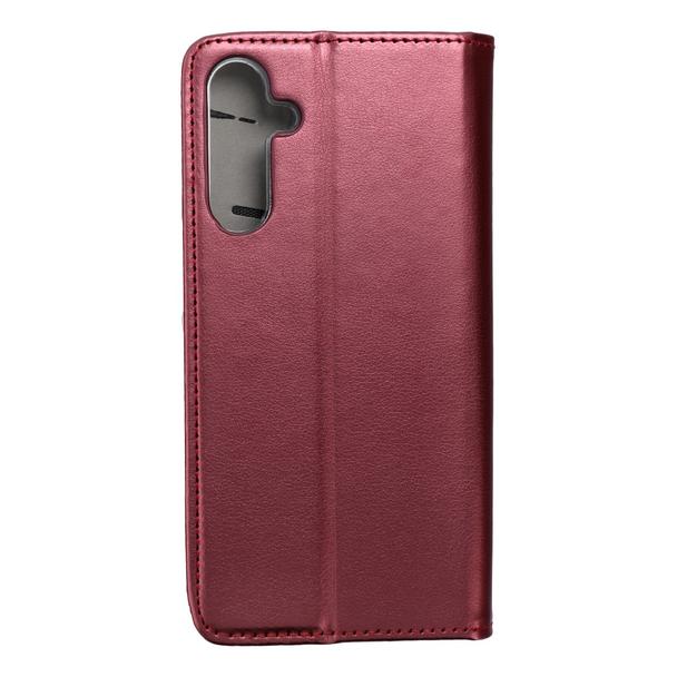 Etui z klapką na Samsung A25 5G Smart Magneto burgundowe