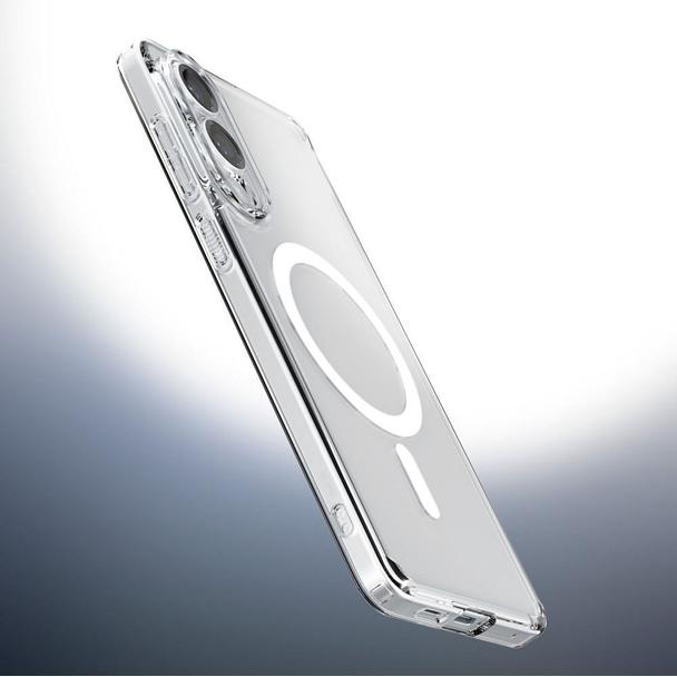 SPIGEN futerał ULTRA HYBRID MAG kompatybilny z MagSafe do SAMSUNG S25 Edge clear white