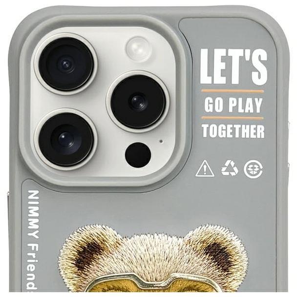 NIMMY futerał COOL&CUTE 2.0 Bear do IPHONE 15 Pro szary