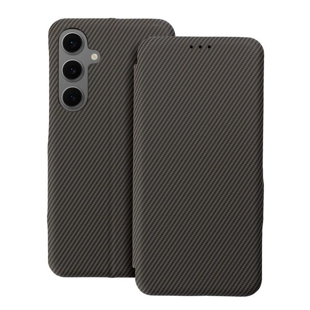 Etui z klapką na Samsung A15 Folio Side Magnet brązowe