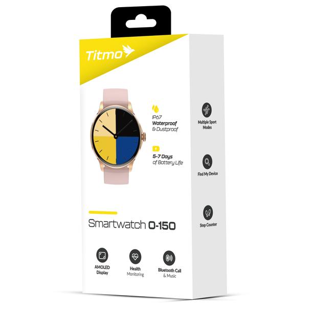 Smartwatch TITMO O-150 (AMOLED, bluetooth call) różowy 0INT
