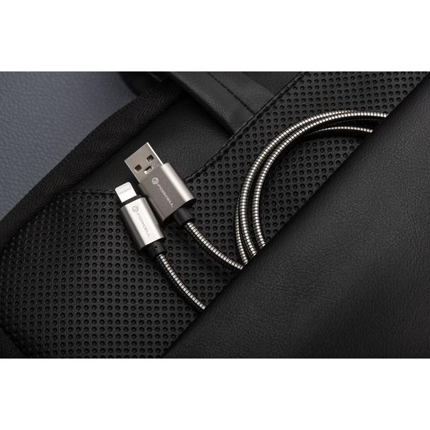 Kabel USB A do Lightning Forcell F-Energy 2,4A 12W Metal 1 m C236 srebrny