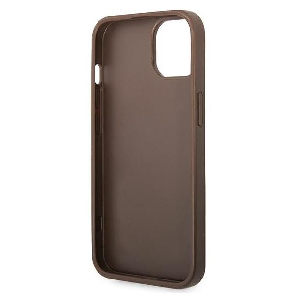 GUESS futerał do IPHONE 13 / 14 / 15 GUHCP14S4GMGBR (4G Big Metal Logo) brązowy