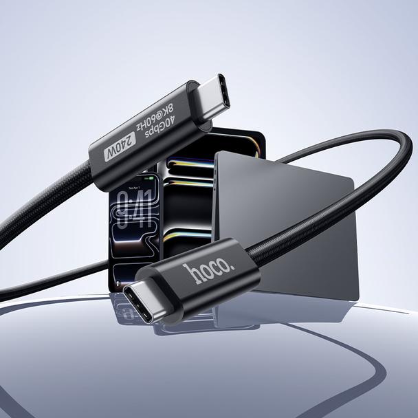 Kabel USB C do USB C Hoco USB4 40Gbps/8K60Hz 5A 240W 2m US15 czarny
