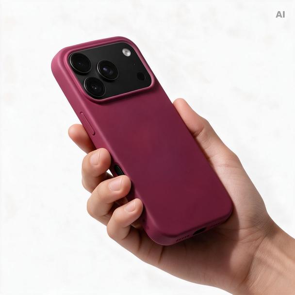 Etui na iPhone 18 Pro / 17 Pro Silicone burgundowy