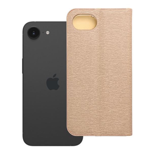 Etui z klapką na iPhone 16e (SE 4 2025) Luna Book Gold złote