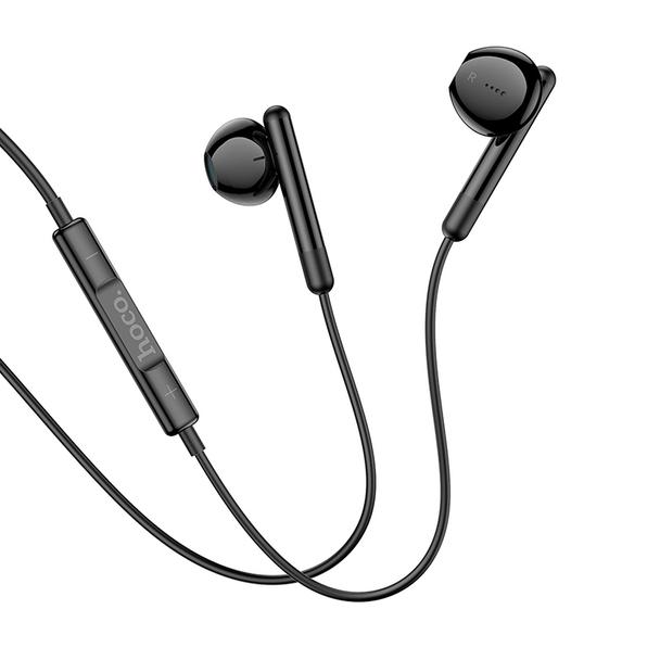 Słuchawki przewodowe douszne USB C Hoco M93 czarne