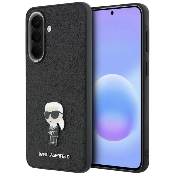 KARL LAGERFELD futerał do SAMSUNG A57 KLHCSA57GKNPSK (Fixed Glitter Ikonik Logo Metal Pin) czarny