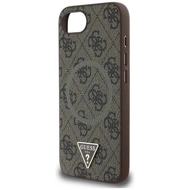 GUESS futerał do IPHONE 16e (SE 4 2025) kompatybilny z MagSafe GUHMPSE4P4TDPW (PU 4G RingTriangle Logo) brązowy