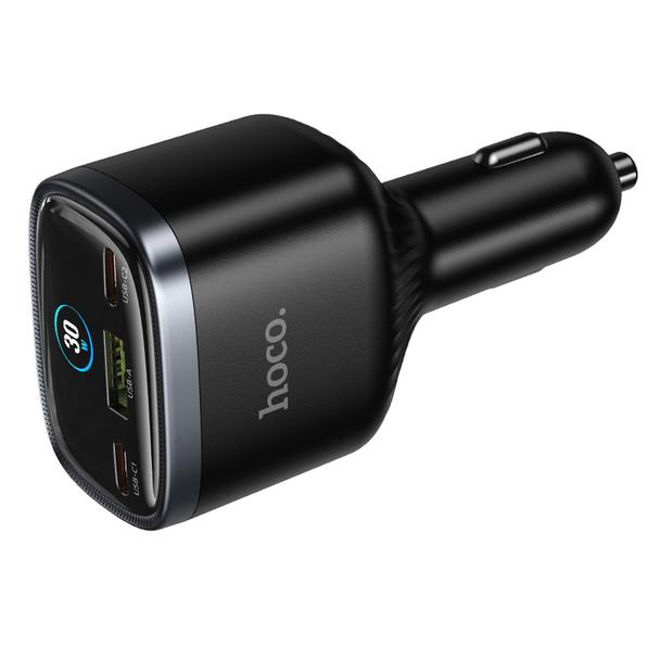 Ładowarka samochodowa Hoco USB A + 2x USB C QC3.0 PD 93W Z70 czarna