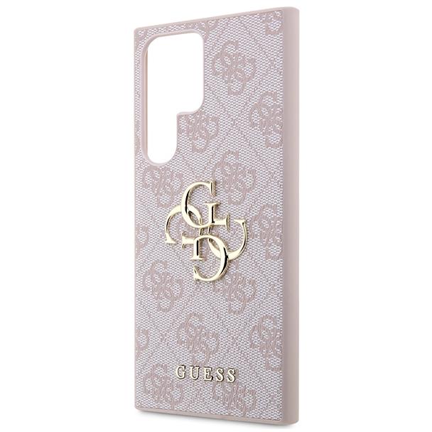 GUESS futerał do SAMSUNG S24 Ultra GUHCS24L4GMGPI (Leather 4G Metal Logo) różowy