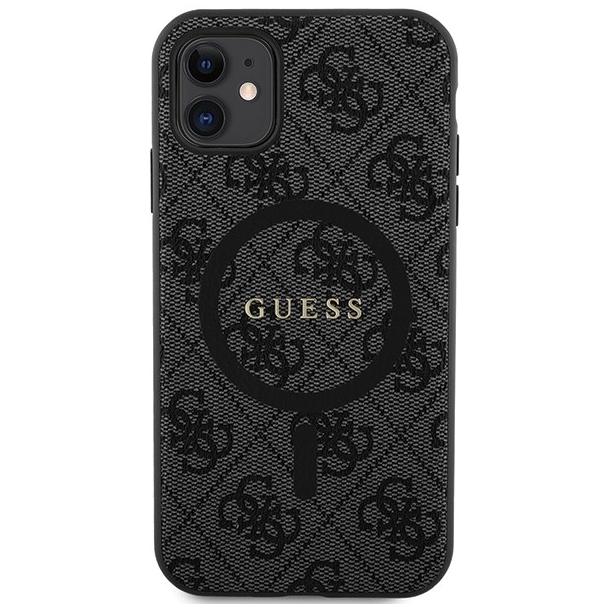 GUESS futerał do IPHONE 11 kompatybliny z MagSafe GUHMN61G4GFRK (4G Ring classic logo) czarny