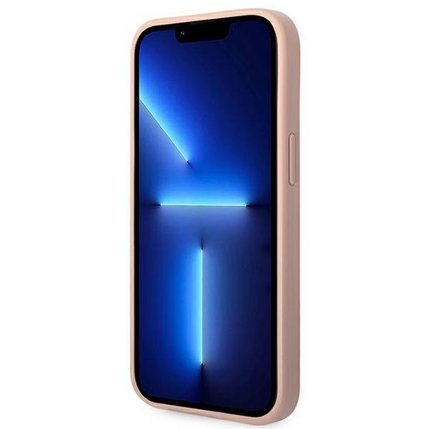 GUESS futerał do IPHONE 14 Plus GUHCP14MPSASBPI (Saffiano With Metal Logo) różowy