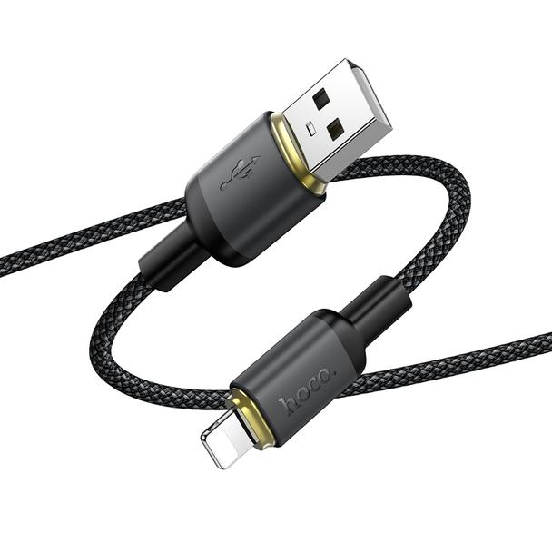 Kabel USB A do Lightning Hoco 2,4A 1 m X128 Benefit czarny