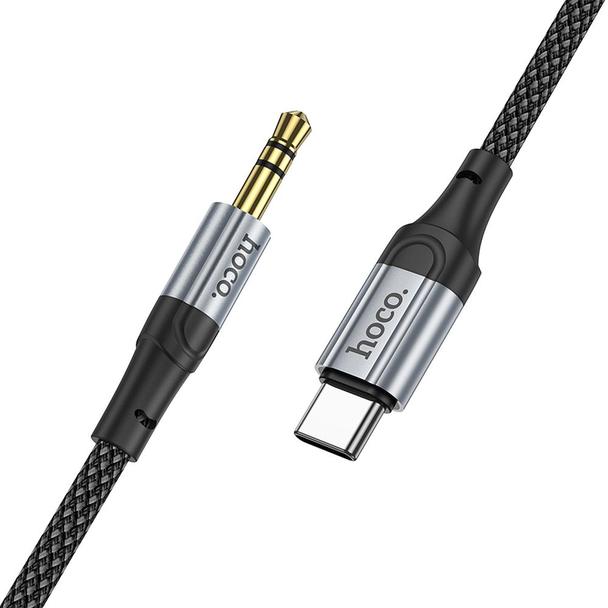 Kabel AUX USB C do Jack 3,5 mm Hoco 1 m UPA26 czarny