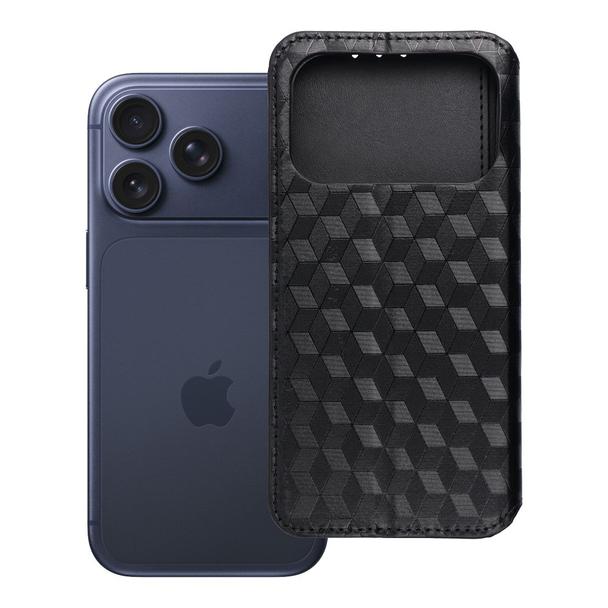 Etui z klapką na iPhone 17 Cubic Book czarne