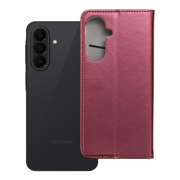 Etui z klapką na Samsung A27 Smart Magneto burgundowe