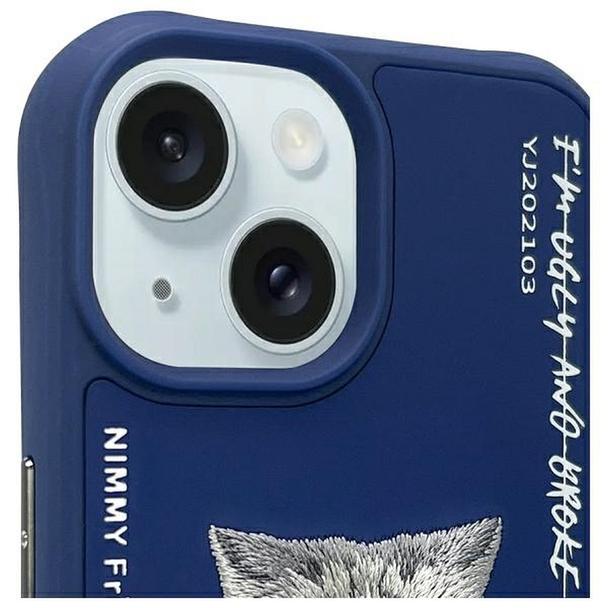 NIMMY futerał GLASSES COOL CAT do IPHONE 15 niebieski