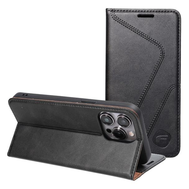 Pokrowiec na iPhone 16 PRO Forcell F-Protect RFID Blocker Book czarny