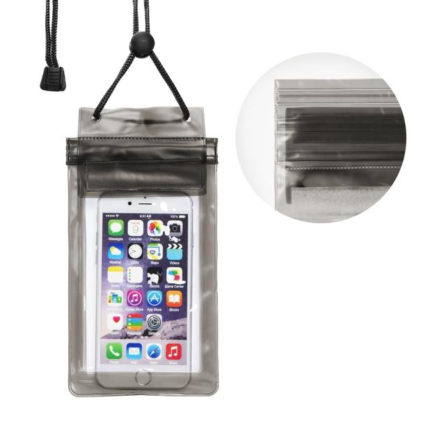 Etui na telefon uniwersalne wodoodporne z strunowym zamknięciem czarne