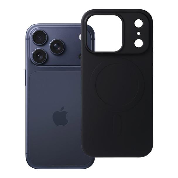 Futerał do iPhone 17 PRO Silicone Mag Cover zgodny z MagSafe (big hole) czarny