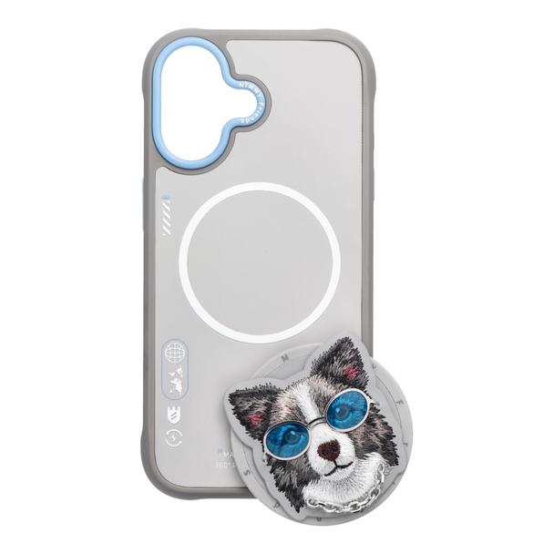NIMMY futerał GLASSES COOL DOG kompatybilny z MagSafe do IPHONE 17 szary