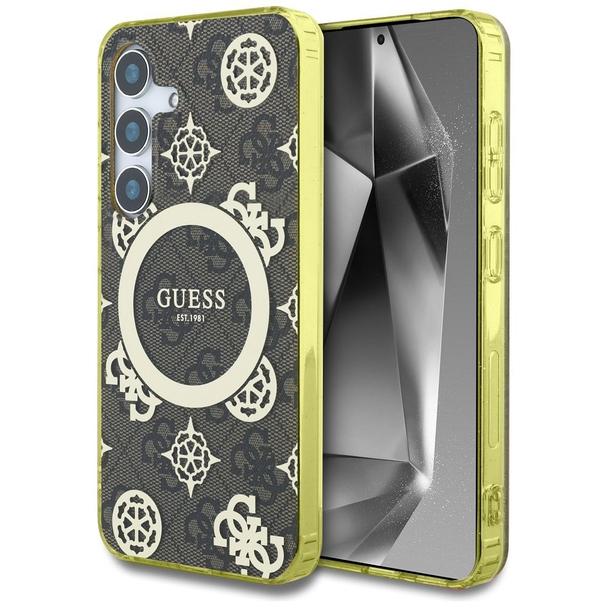 GUESS futerał do SAMSUNG S25 GUHMS25SH4PYEEW (Magnetic IML Peony on 4G Background) brązowy